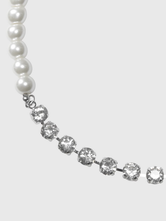 AWE Pearl Rhinestone Chain Necklace | Face 3 Face