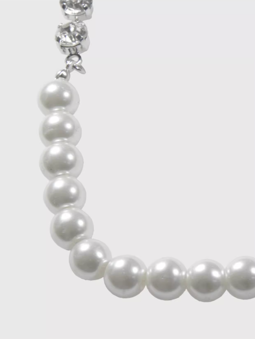 AWE Pearl Rhinestone Chain Necklace | Face 3 Face