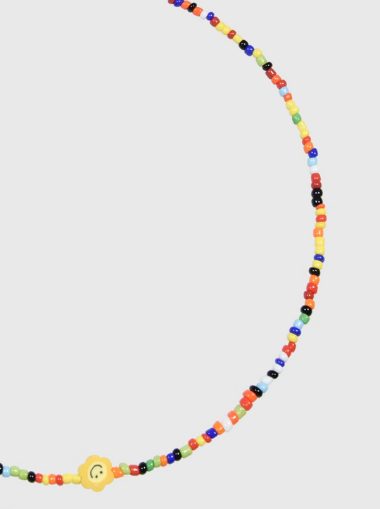 AWE Colorful Bead Smiley Flower Necklace | Face 3 Face