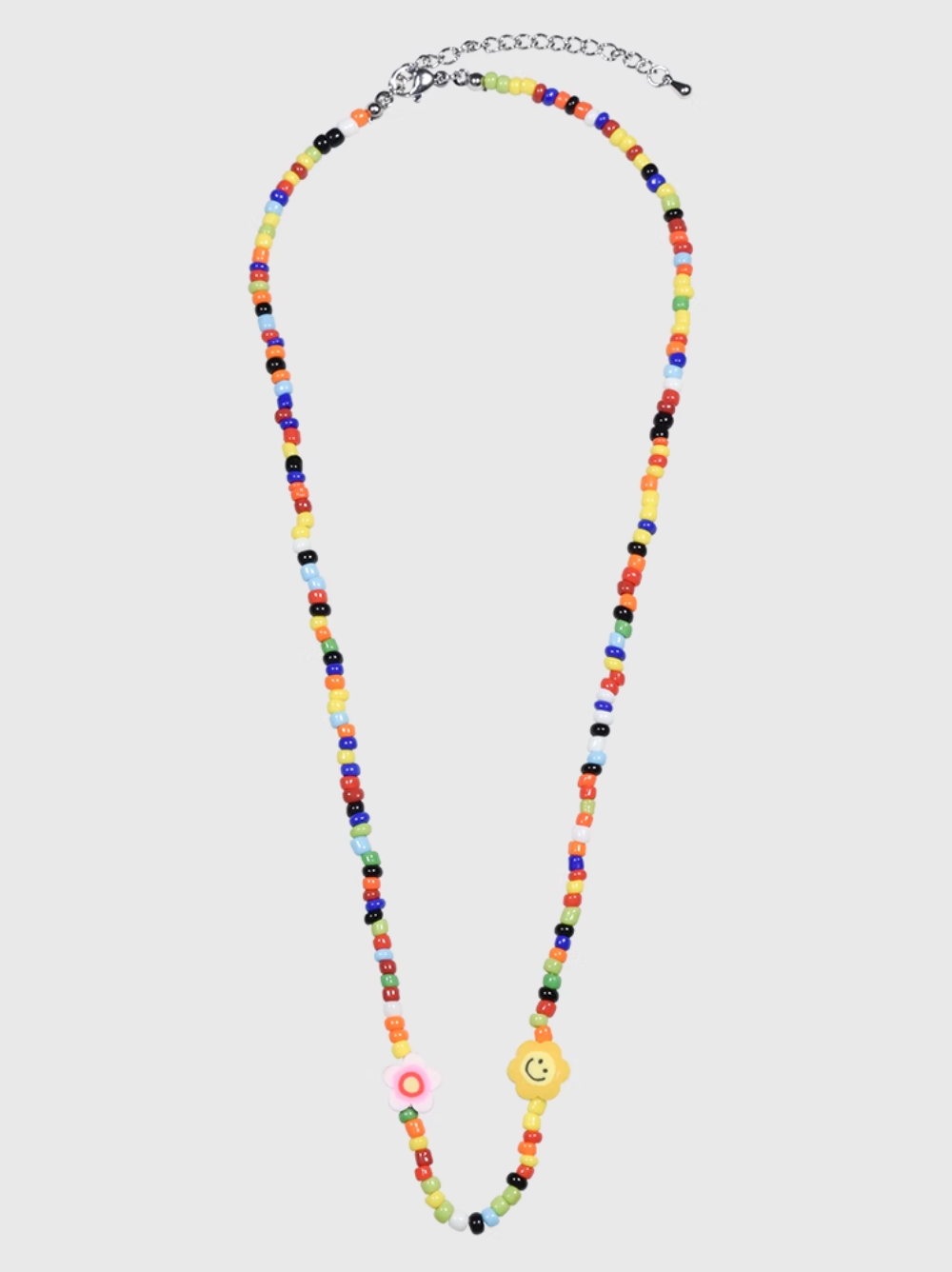 AWE Colorful Bead Smiley Flower Necklace | Face 3 Face