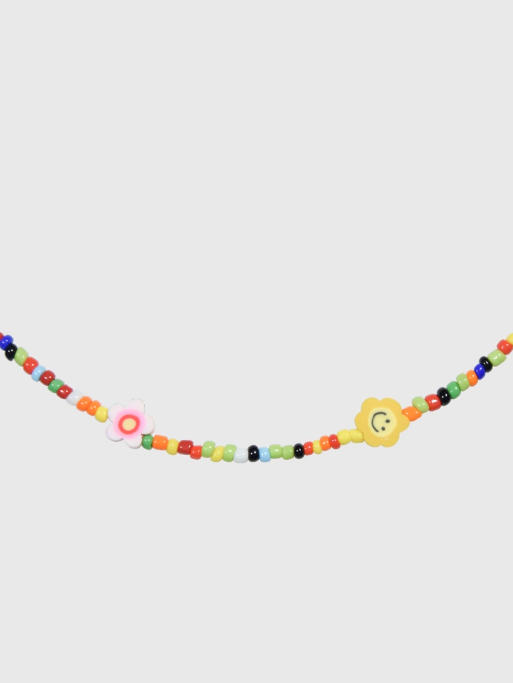 AWE Colorful Bead Smiley Flower Necklace | Face 3 Face