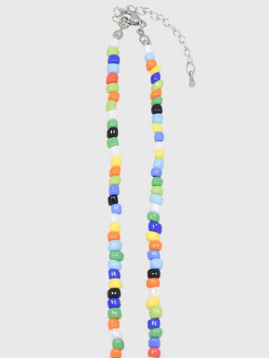 AWE Colorful Beaded Sunflower Necklace | Face 3 Face