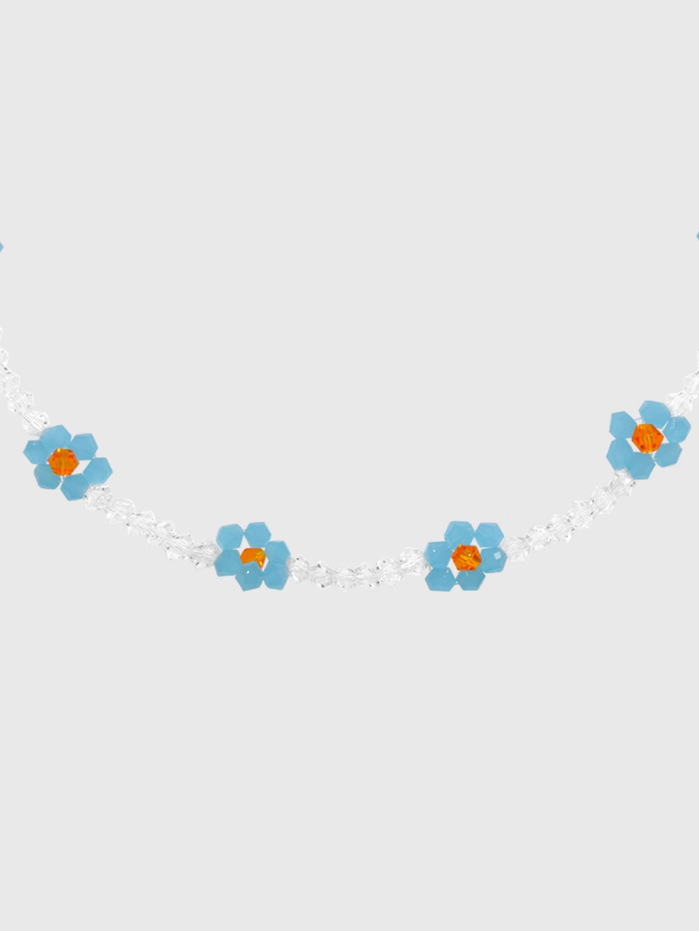 AWE Crystal Beaded Flower Necklace | Face 3 Face