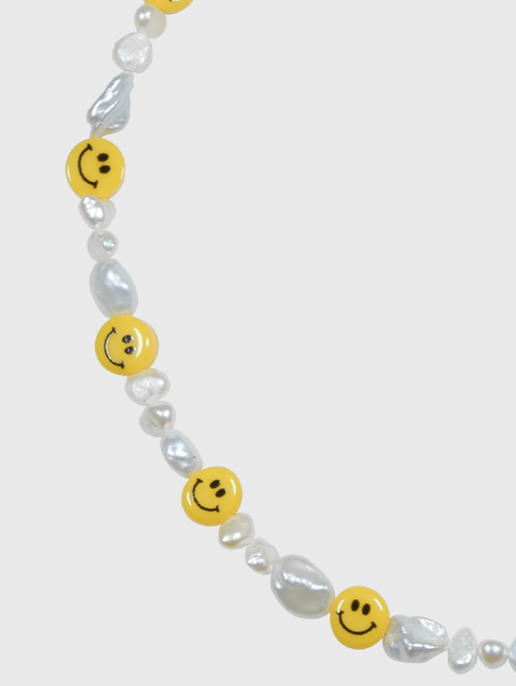 AWE Smiley Face Beaded Pearl Necklace | Face 3 Face