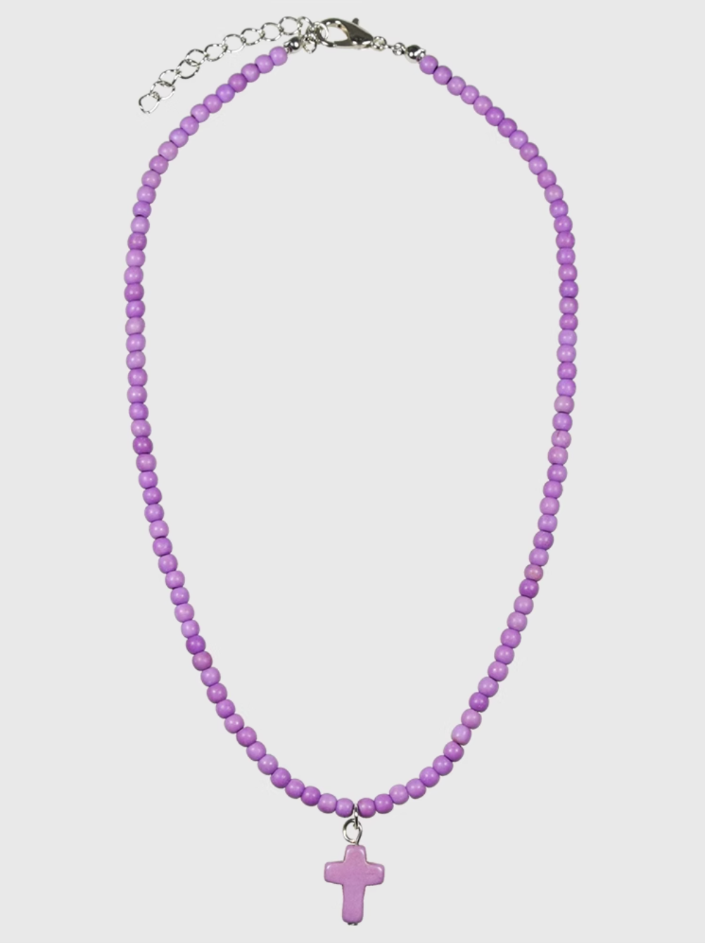 AWE Stone Beads Cross Necklace | Face 3 Face