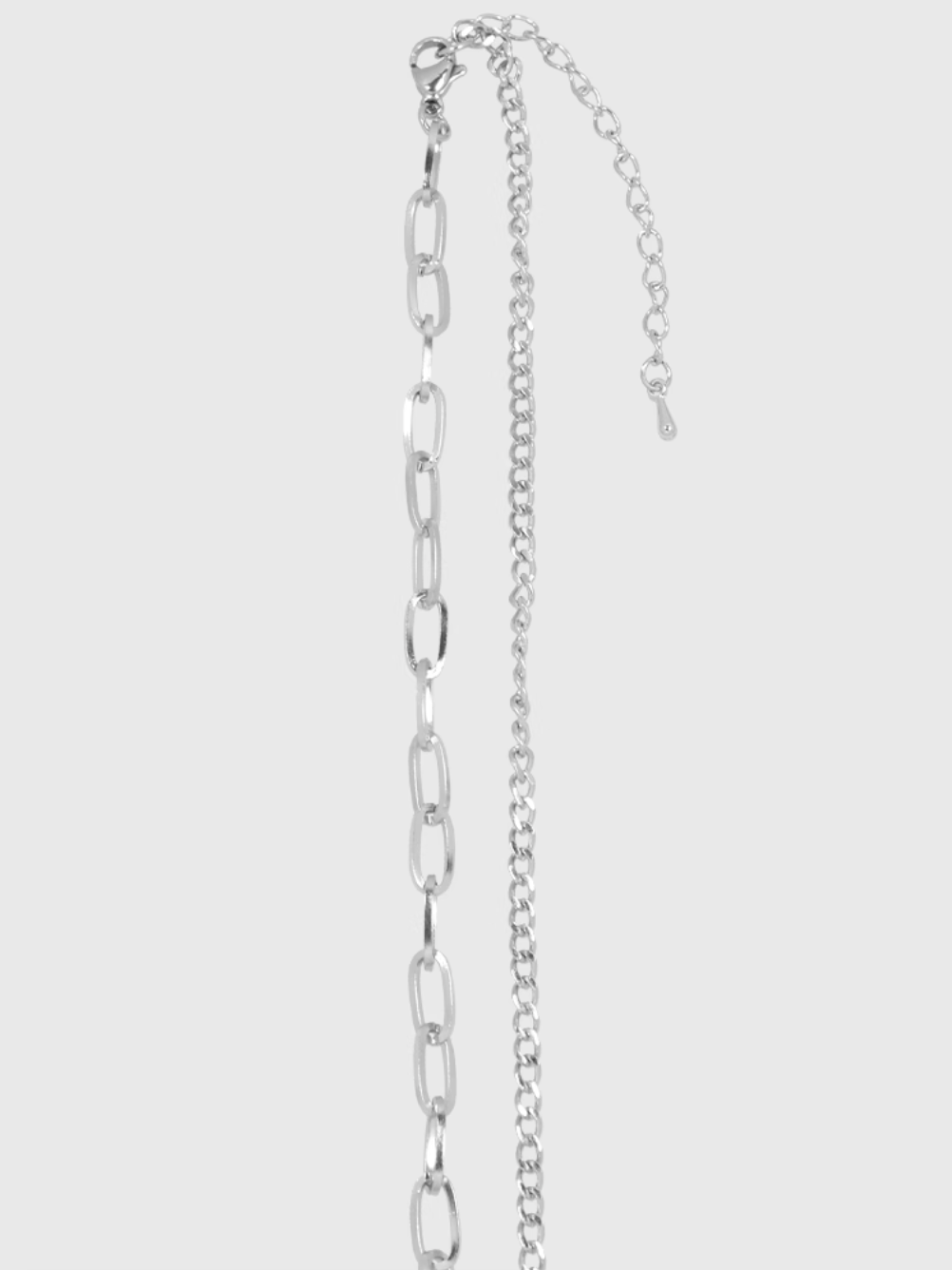 AWE Diamond Pin Black Heart Chain Necklace | Face 3 Face