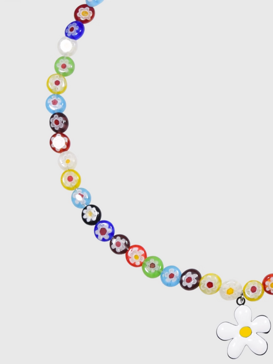 AWE Sunflower Daisy Large Beaded Necklace | Face 3 Face