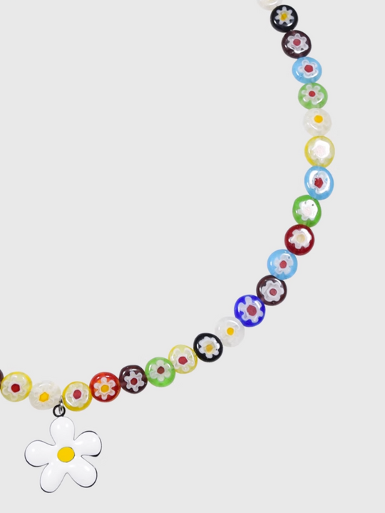 AWE Sunflower Daisy Large Beaded Necklace | Face 3 Face