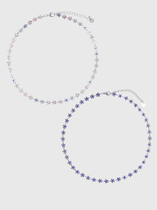 AWE Rainbow Small Daisy Chain Necklace | Face 3 Face