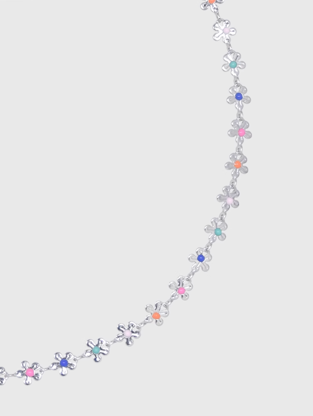 AWE Rainbow Small Daisy Chain Necklace | Face 3 Face