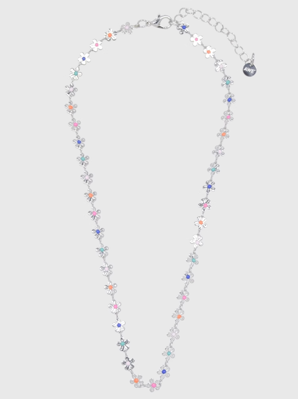 AWE Rainbow Small Daisy Chain Necklace | Face 3 Face