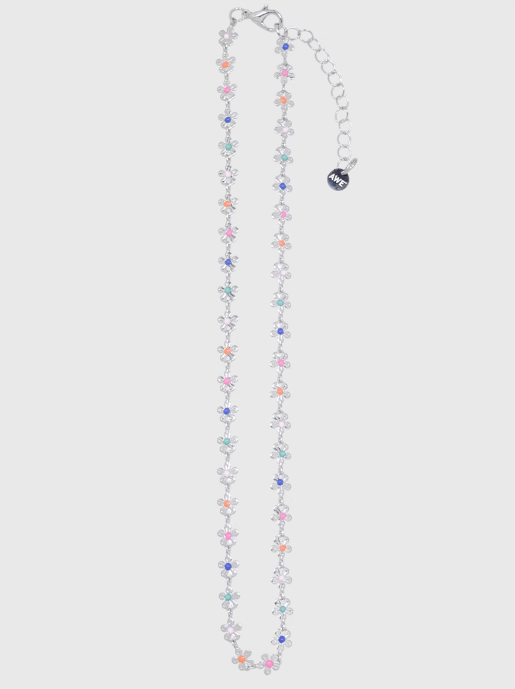 AWE Rainbow Small Daisy Chain Necklace | Face 3 Face