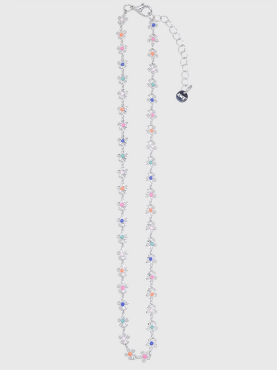 AWE Rainbow Small Daisy Chain Necklace | Face 3 Face