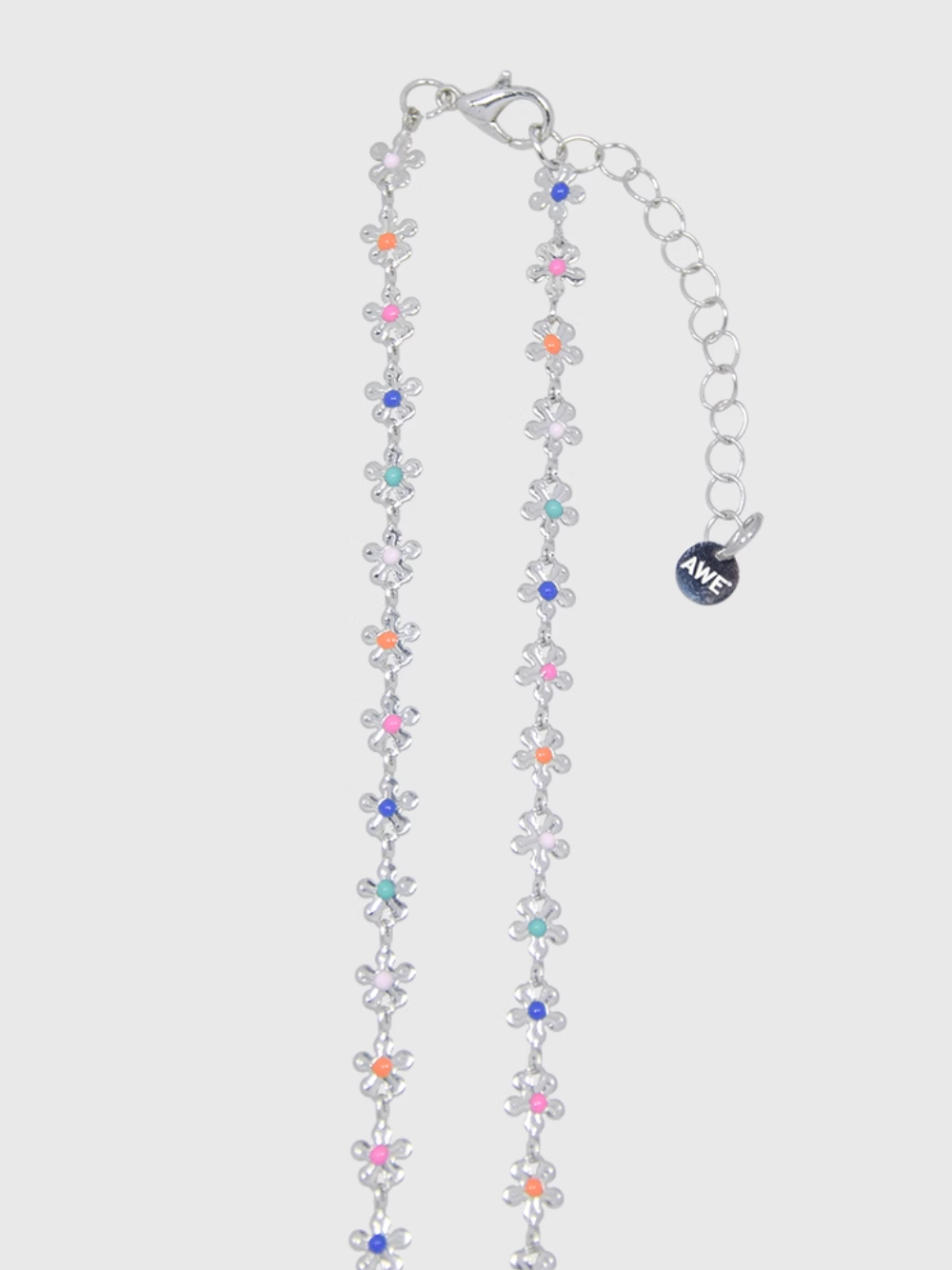 AWE Rainbow Small Daisy Chain Necklace | Face 3 Face