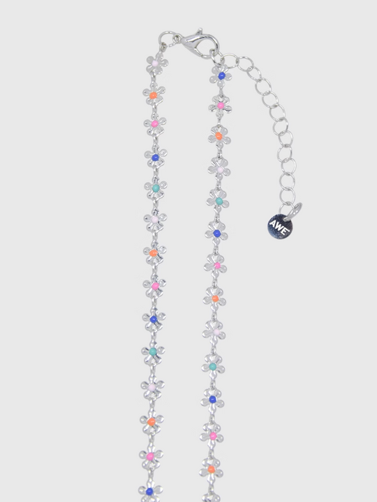AWE Rainbow Small Daisy Chain Necklace | Face 3 Face