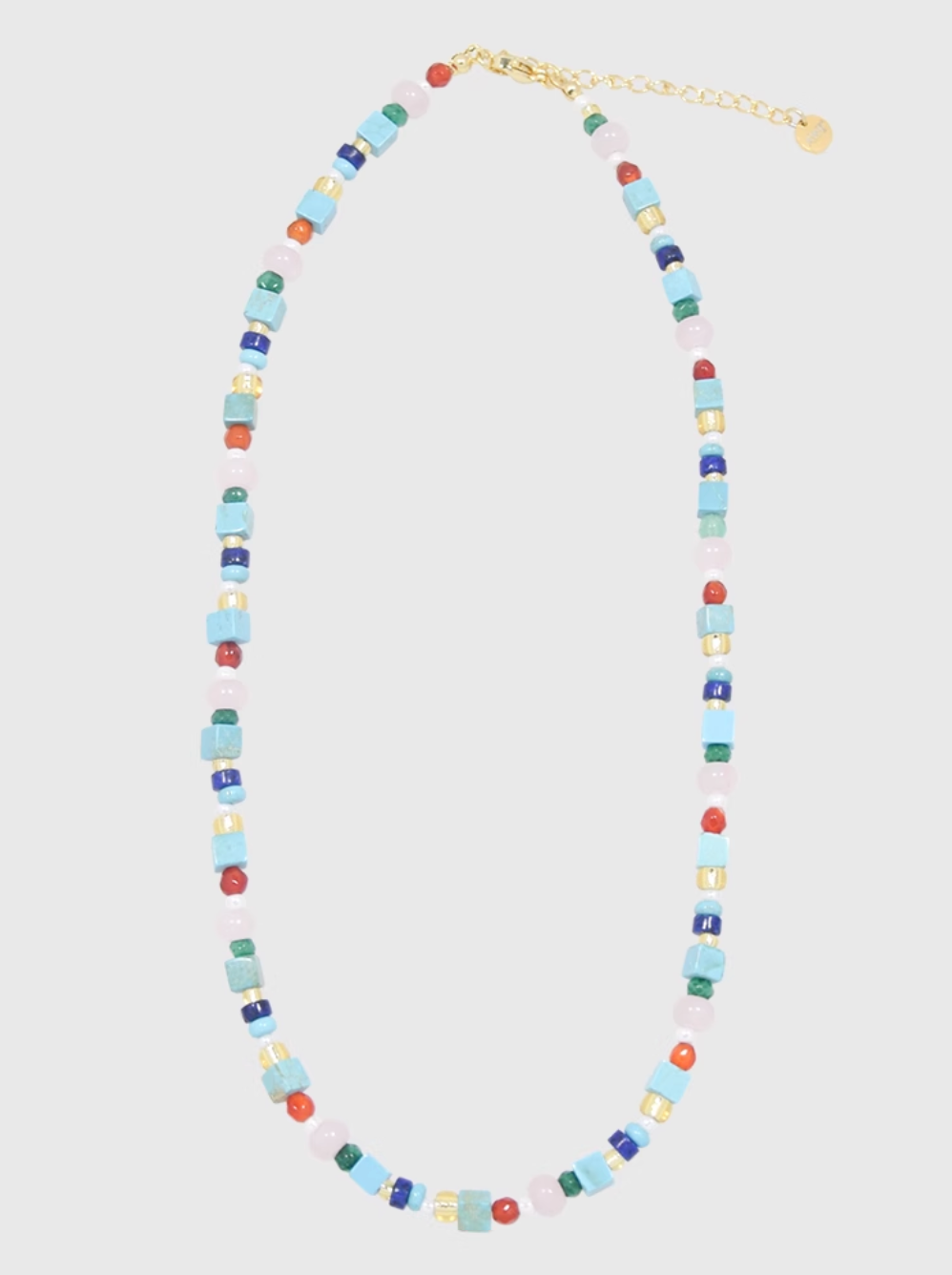 AWE Blue Waves Turquoise Beaded Necklace | Face 3 Face