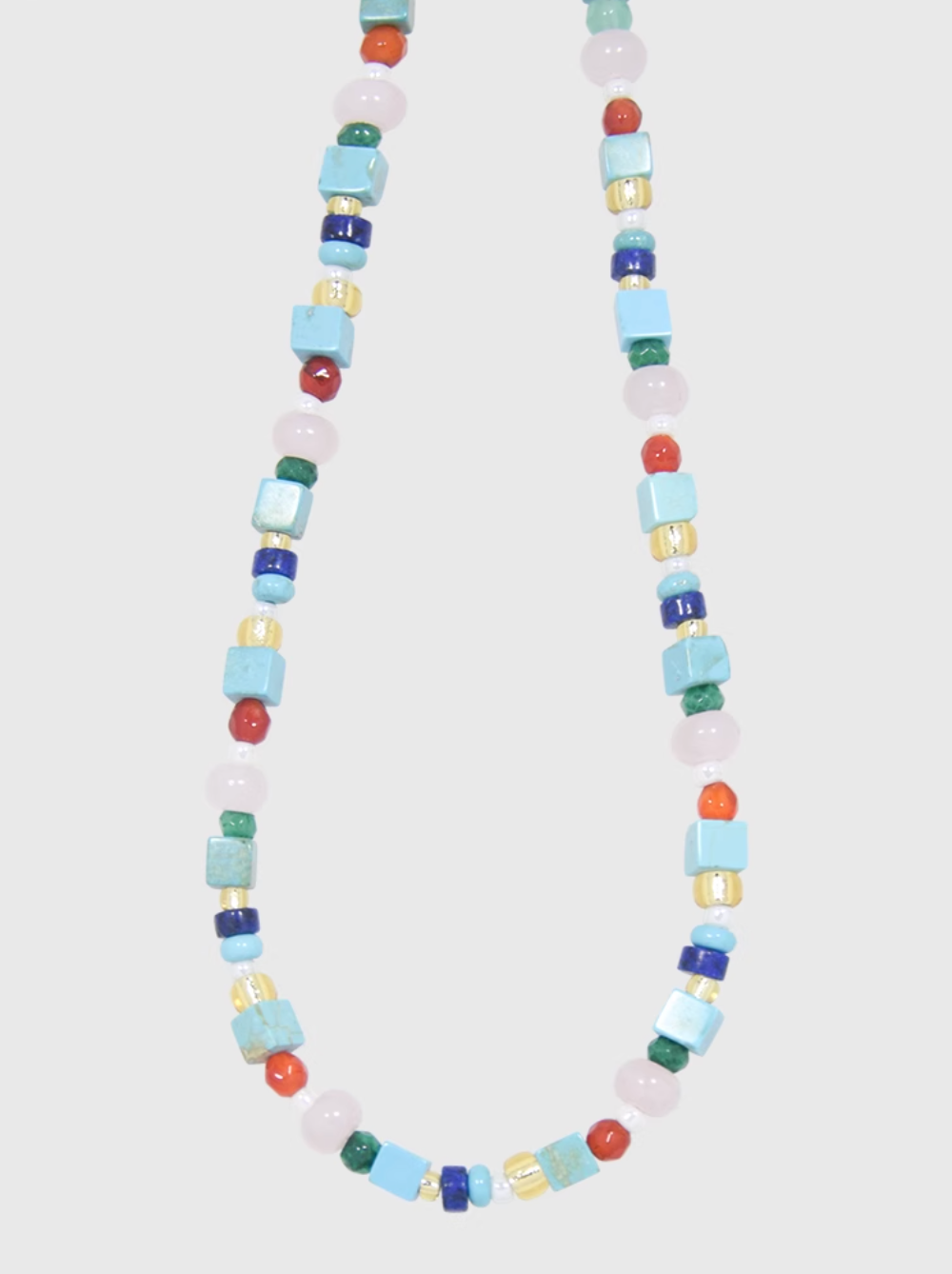 AWE Blue Waves Turquoise Beaded Necklace | Face 3 Face