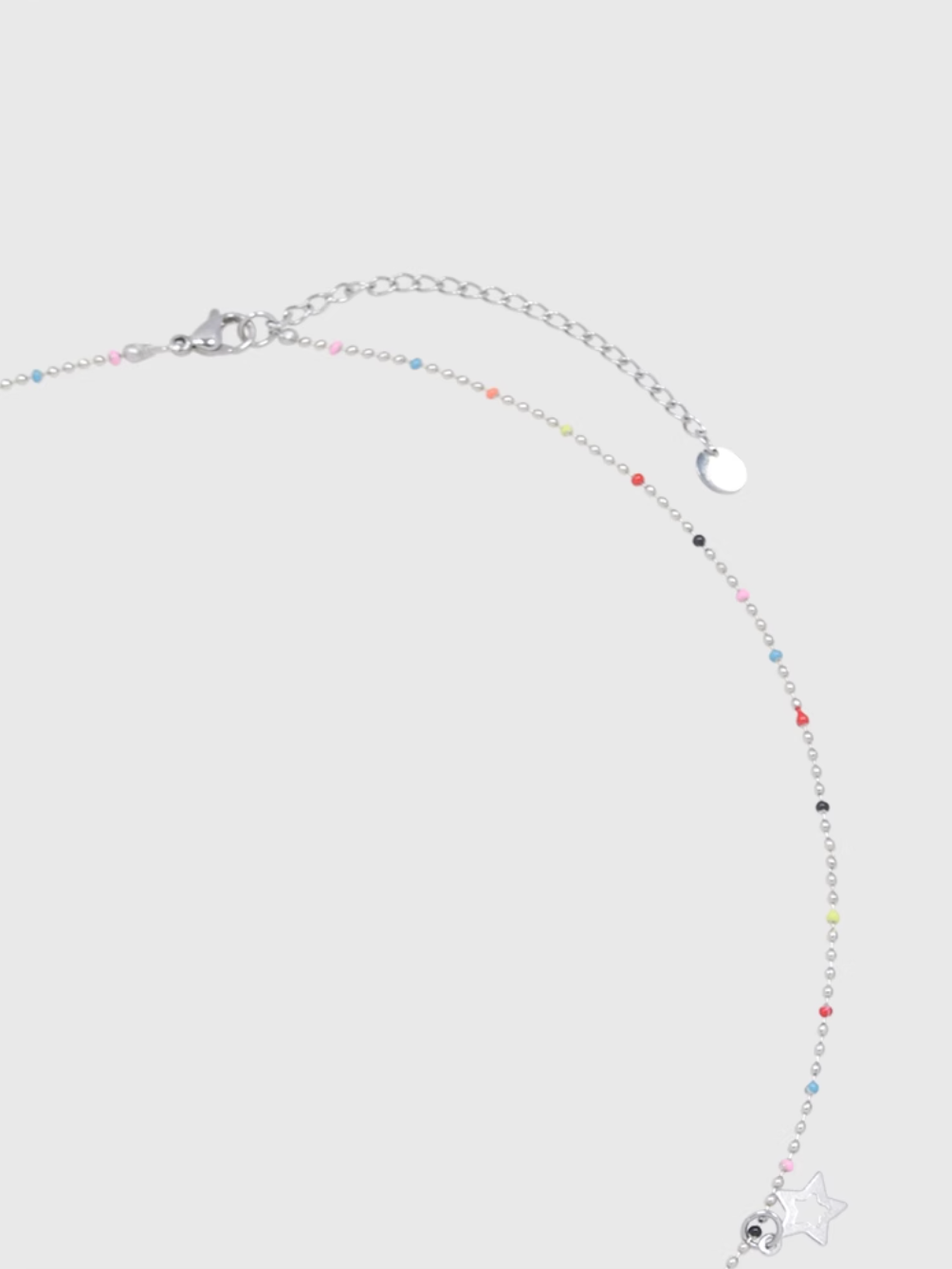 AWE Stars Charm Rainbow Beans Chain Necklace | Face 3 Face