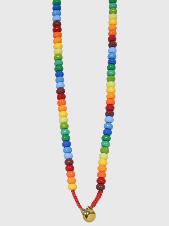 AWE Colorful Enamel Beaded Necklace | Face 3 Face