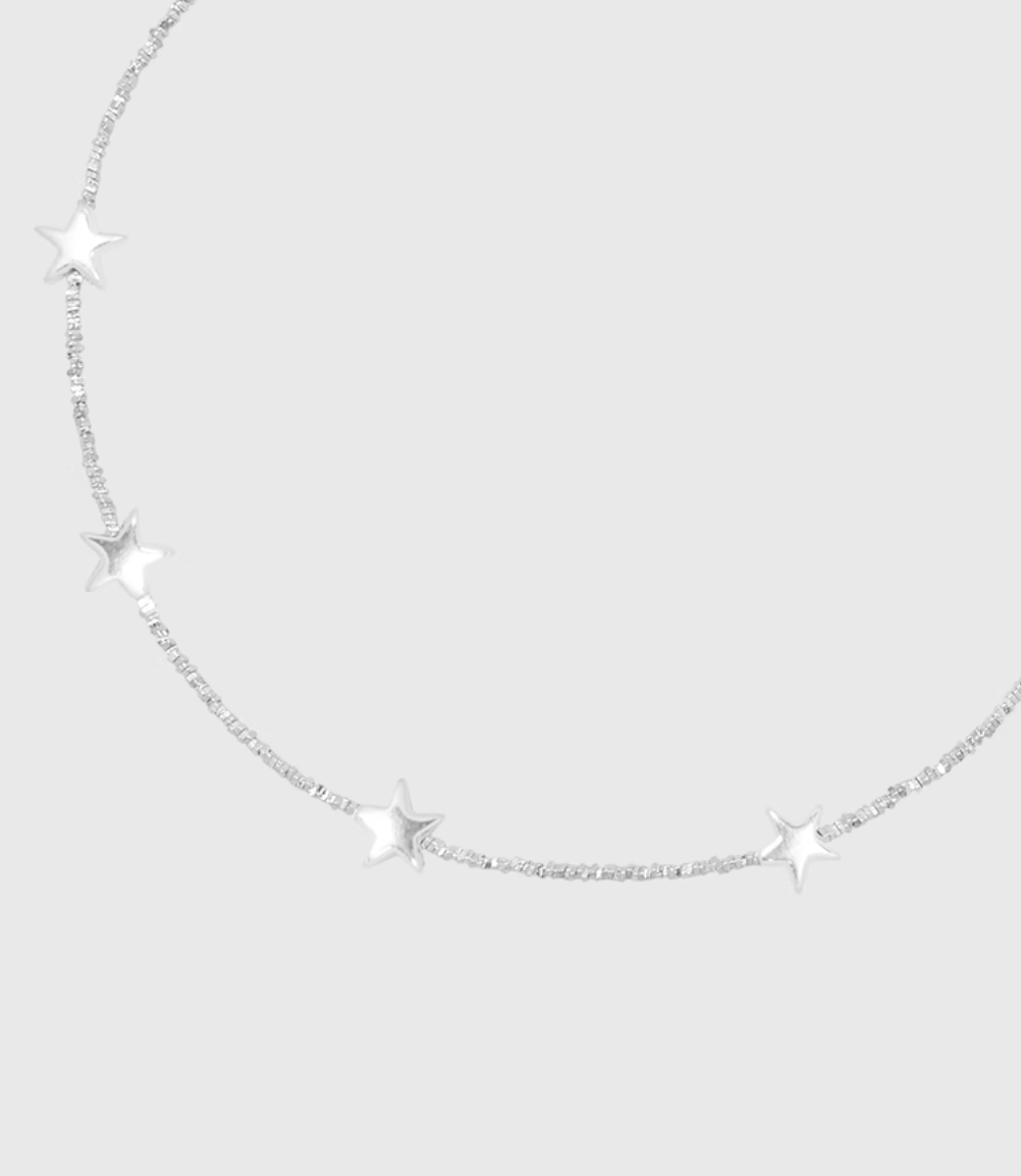 AWE Silver Star Chain Necklace | Face 3 Face