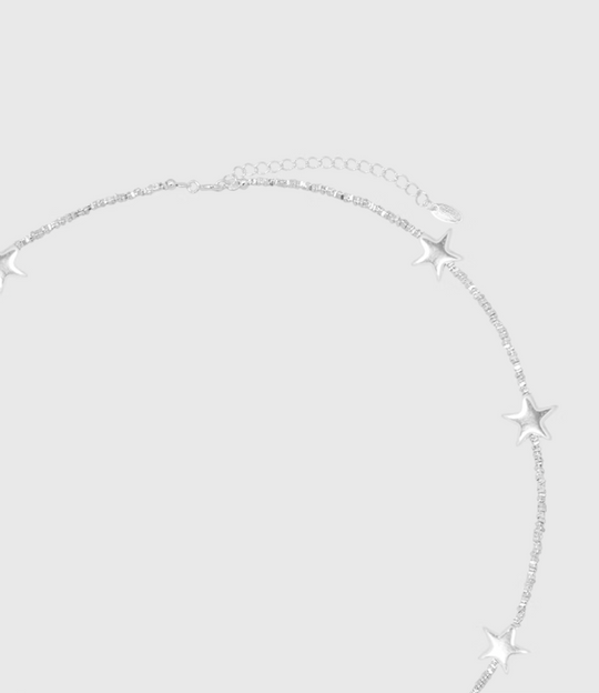 AWE Silver Star Chain Necklace | Face 3 Face