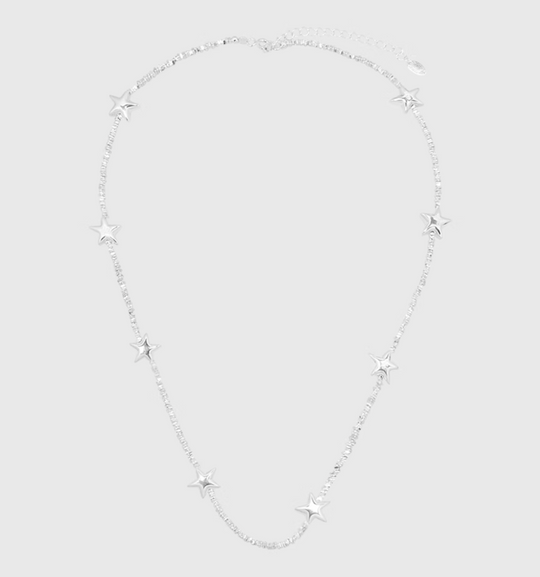 AWE Silver Star Chain Necklace | Face 3 Face