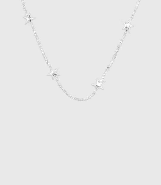 AWE Silver Star Chain Necklace | Face 3 Face