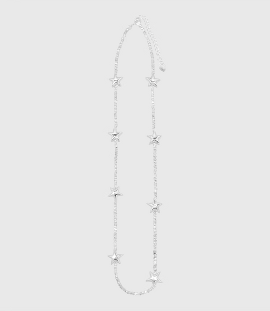 AWE Silver Star Chain Necklace | Face 3 Face