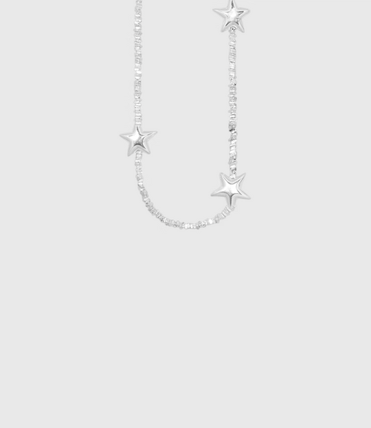 AWE Silver Star Chain Necklace | Face 3 Face
