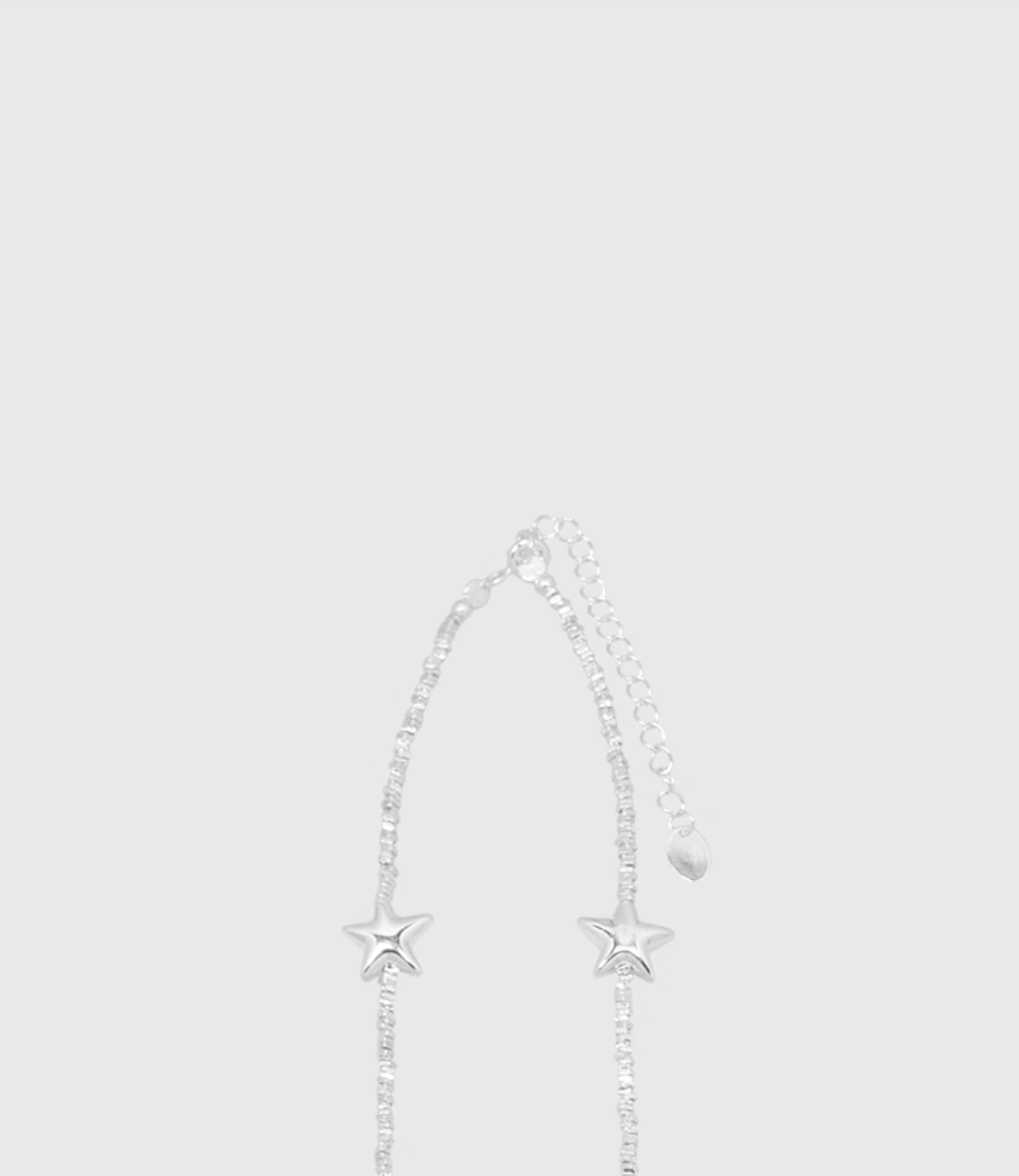 AWE Silver Star Chain Necklace | Face 3 Face