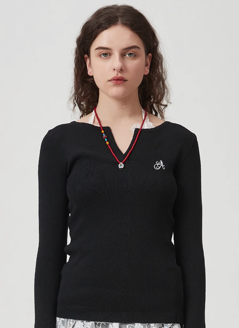 AWE Copper Box Pendant Red Beaded Necklace | Face 3 Face