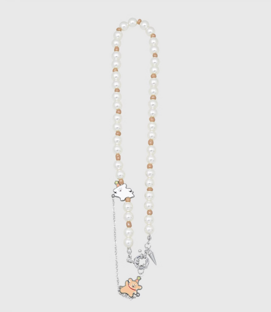 AWE Puppy Party Pendant Pearl Necklace | Face 3 Face