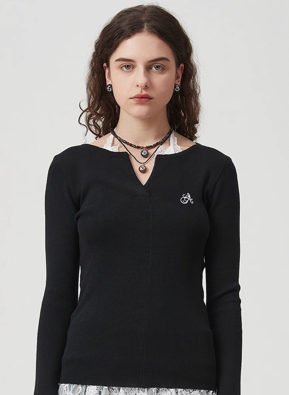 AWE Smiley Face Bamboo Beaded Necklace | Face 3 Face