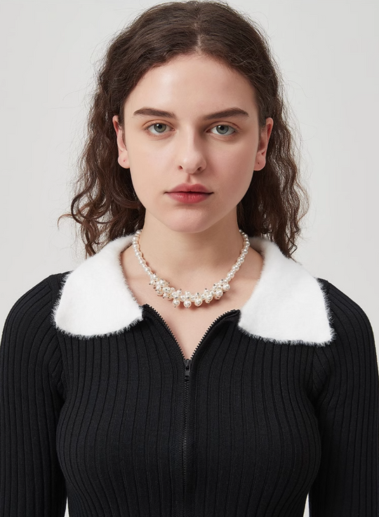 AWE Luxury Flower Pearl Necklace | Face 3 Face