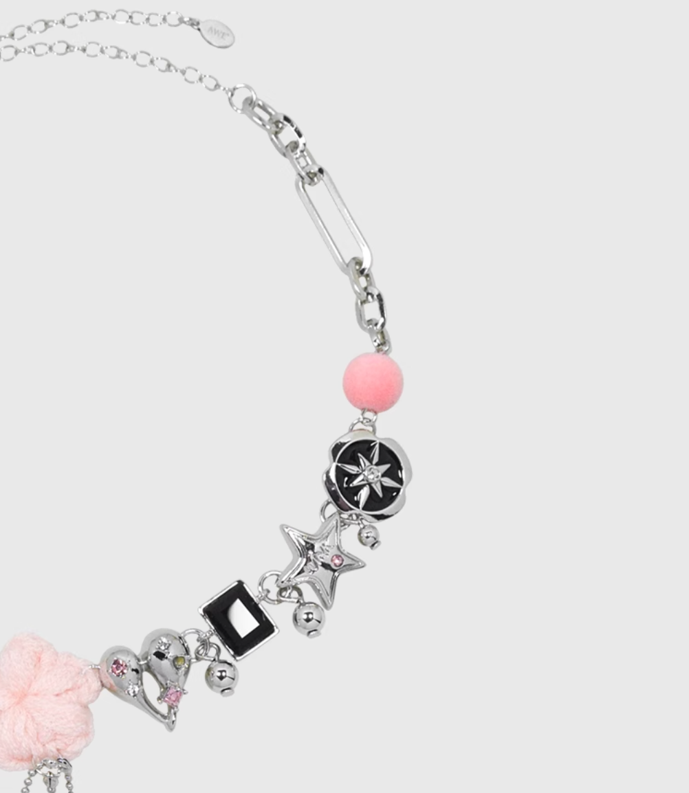 AWE Woven Flower Zirconia Chain Necklace | Face 3 Face