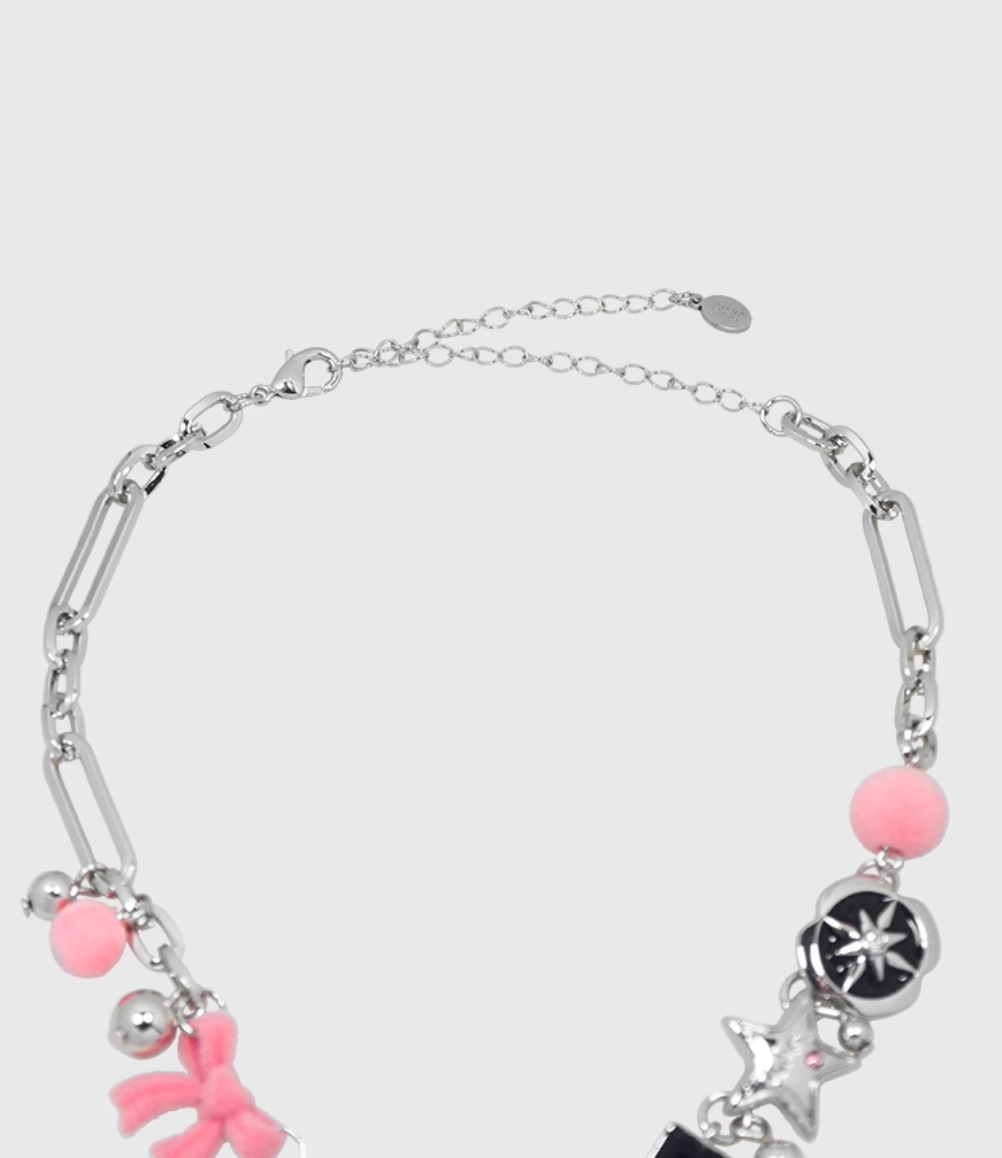 AWE Woven Flower Zirconia Chain Necklace | Face 3 Face