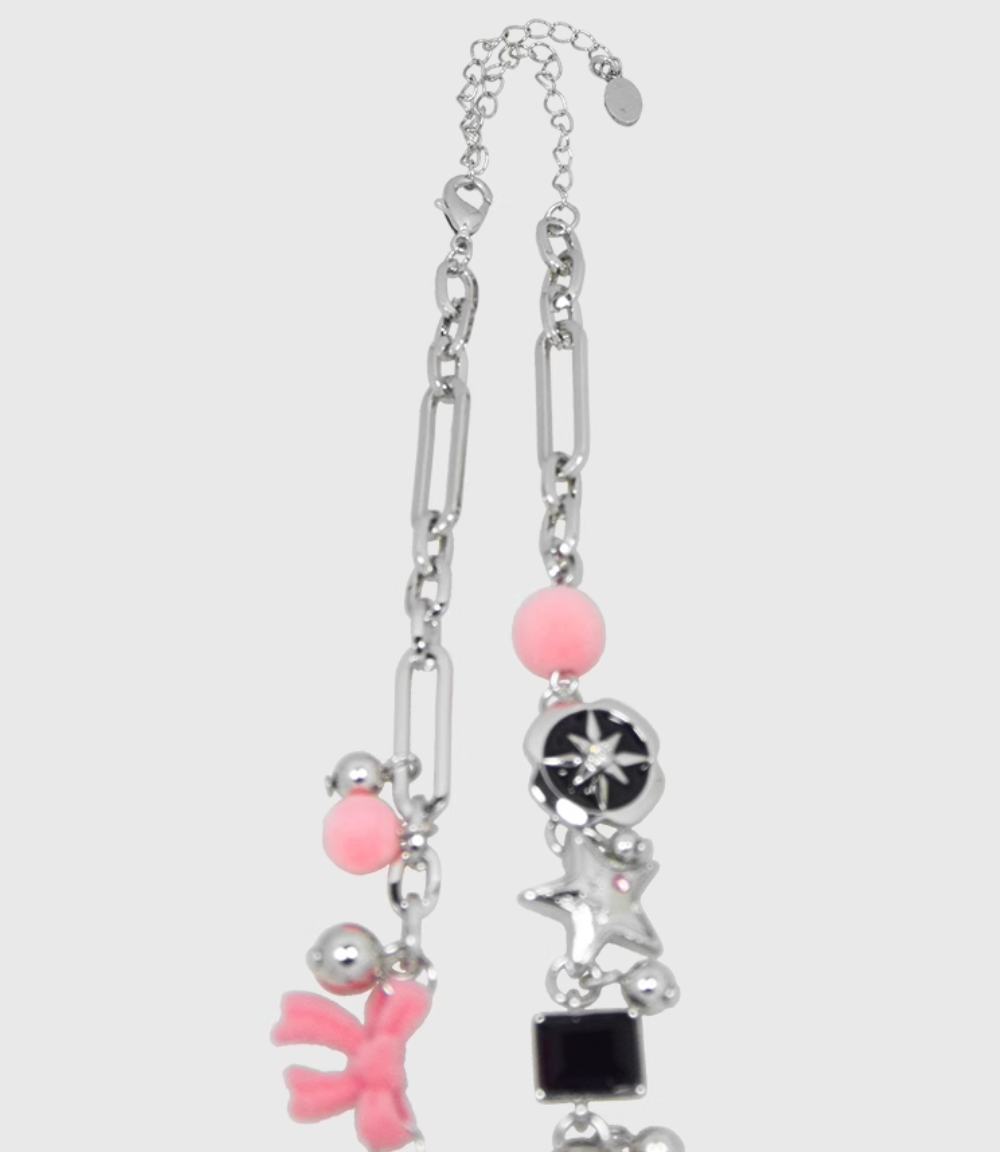 AWE Woven Flower Zirconia Chain Necklace | Face 3 Face