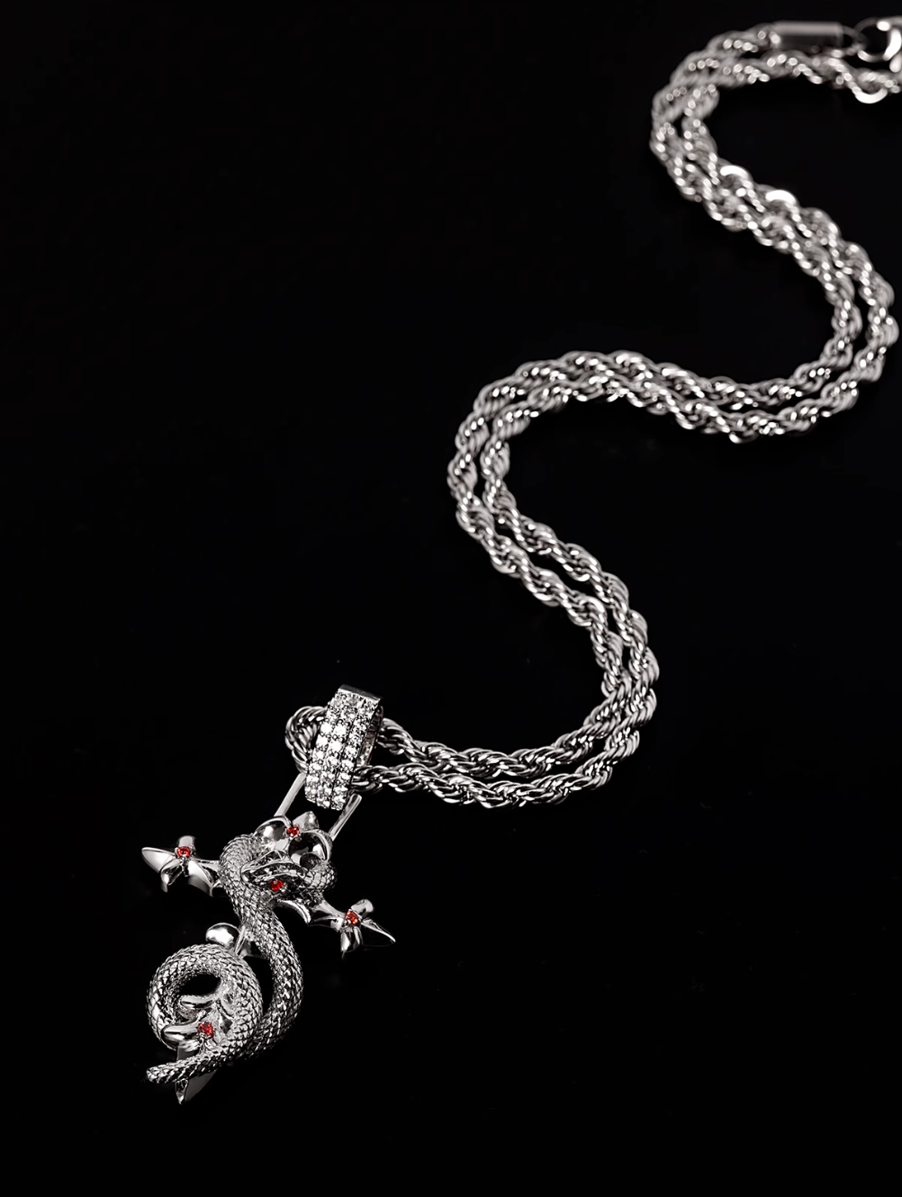 Small Town Kid Snake Pendant Cross Necklace | Face 3 Face