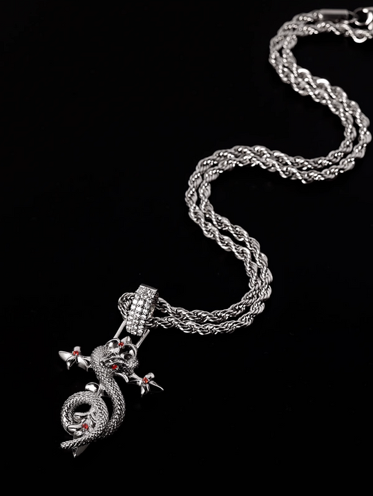 Small Town Kid Snake Pendant Cross Necklace | Face 3 Face