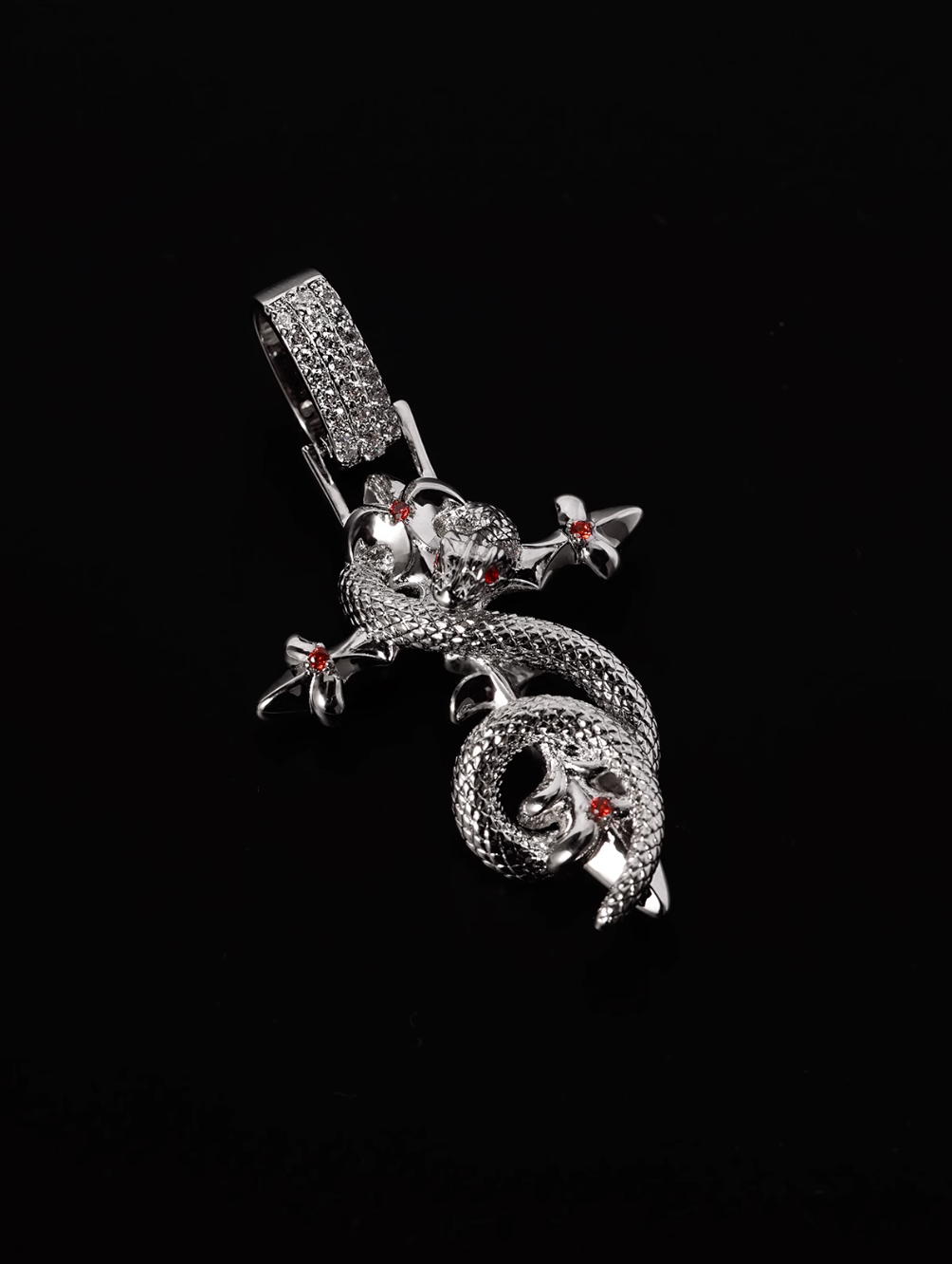 Small Town Kid Snake Pendant Cross Necklace | Face 3 Face