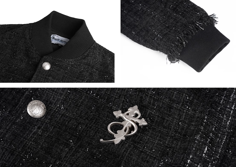 Small Town Kid Patchwork Luxury Short Jacket | Face 3 Face