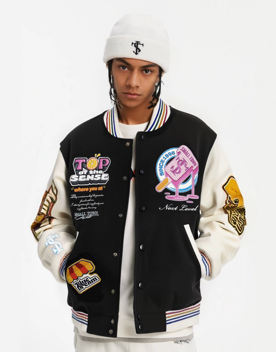 Small Town Kid Sweet Town Varsity Jacket | Face 3 Face