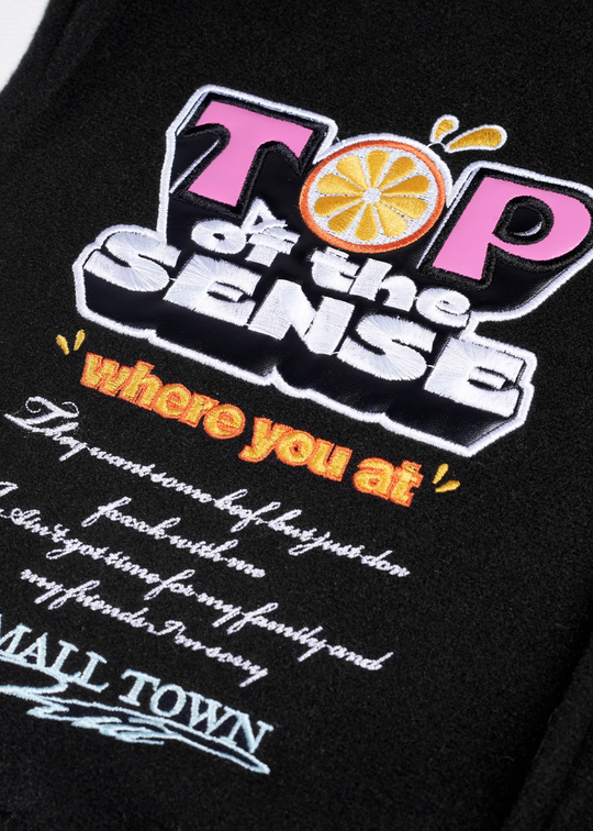 Small Town Kid Sweet Town Varsity Jacket | Face 3 Face