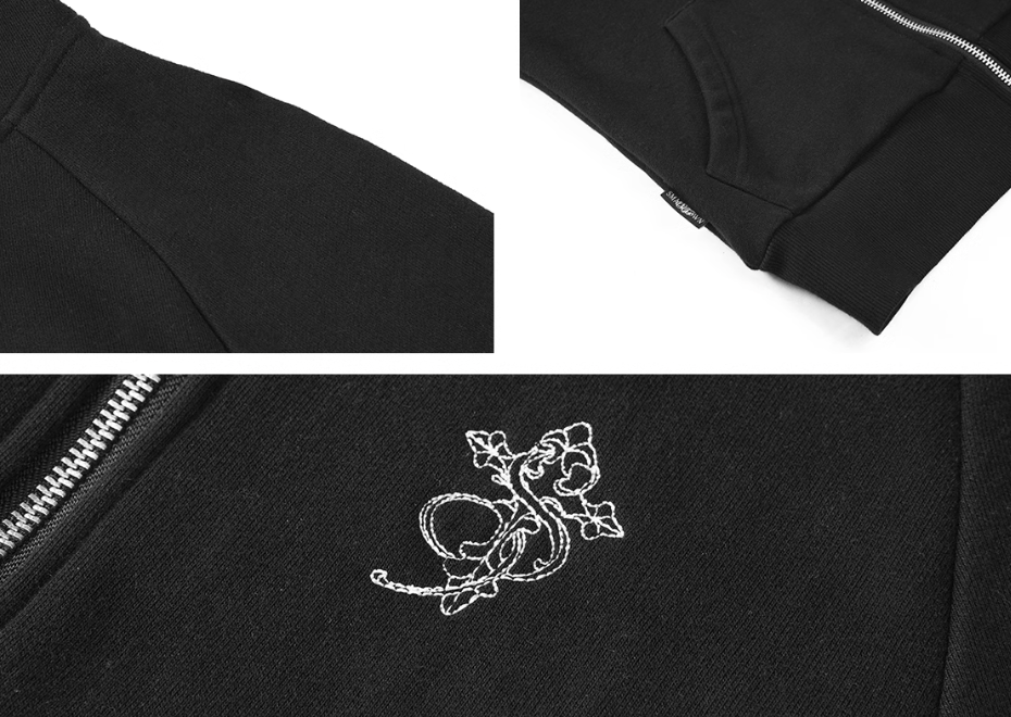 Small Town Kid Turtleneck Slim-Fit Short Zip-Up Hoodie | Face 3 Face