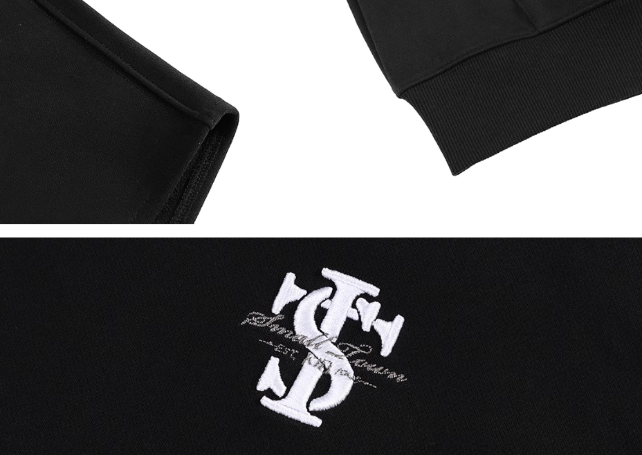 Small Town Kid Basic Embroidered Logo Sleeveless Hoodie | Face 3 Face