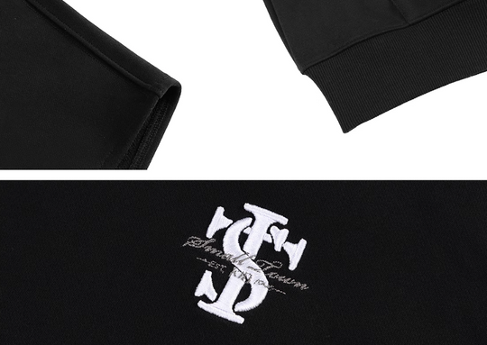 Small Town Kid Basic Embroidered Logo Sleeveless Hoodie | Face 3 Face