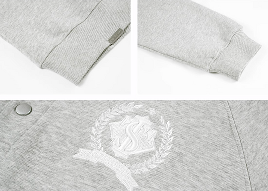 Small Town Kid Badge Embroidered Polo Sweatshirt | Face 3 Face