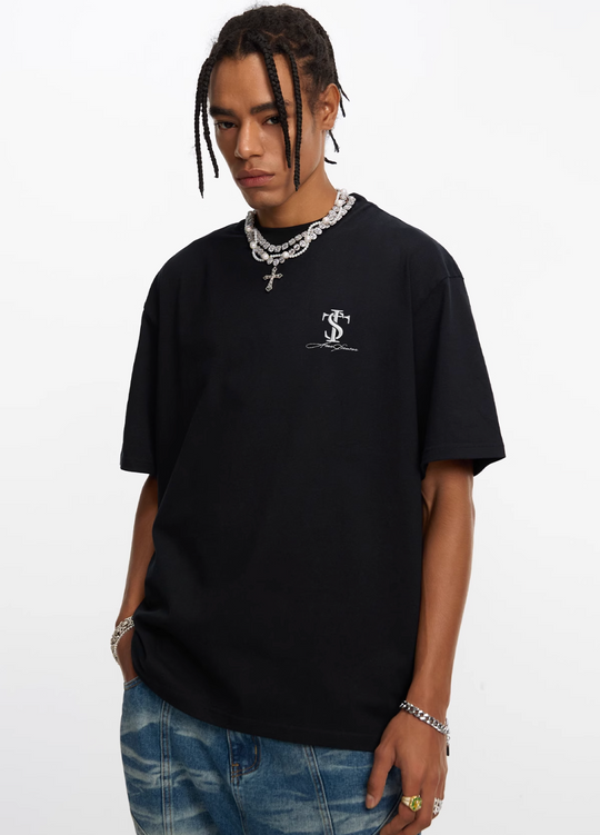 Small Town Kid Classic Logo Embroidered Small Label Tee | Face 3 Face