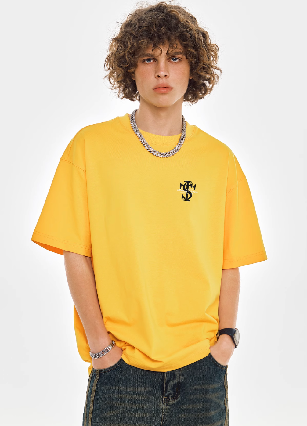 Small Town Kid 3D Embroidered Logo Letter Tee | Face 3 Face