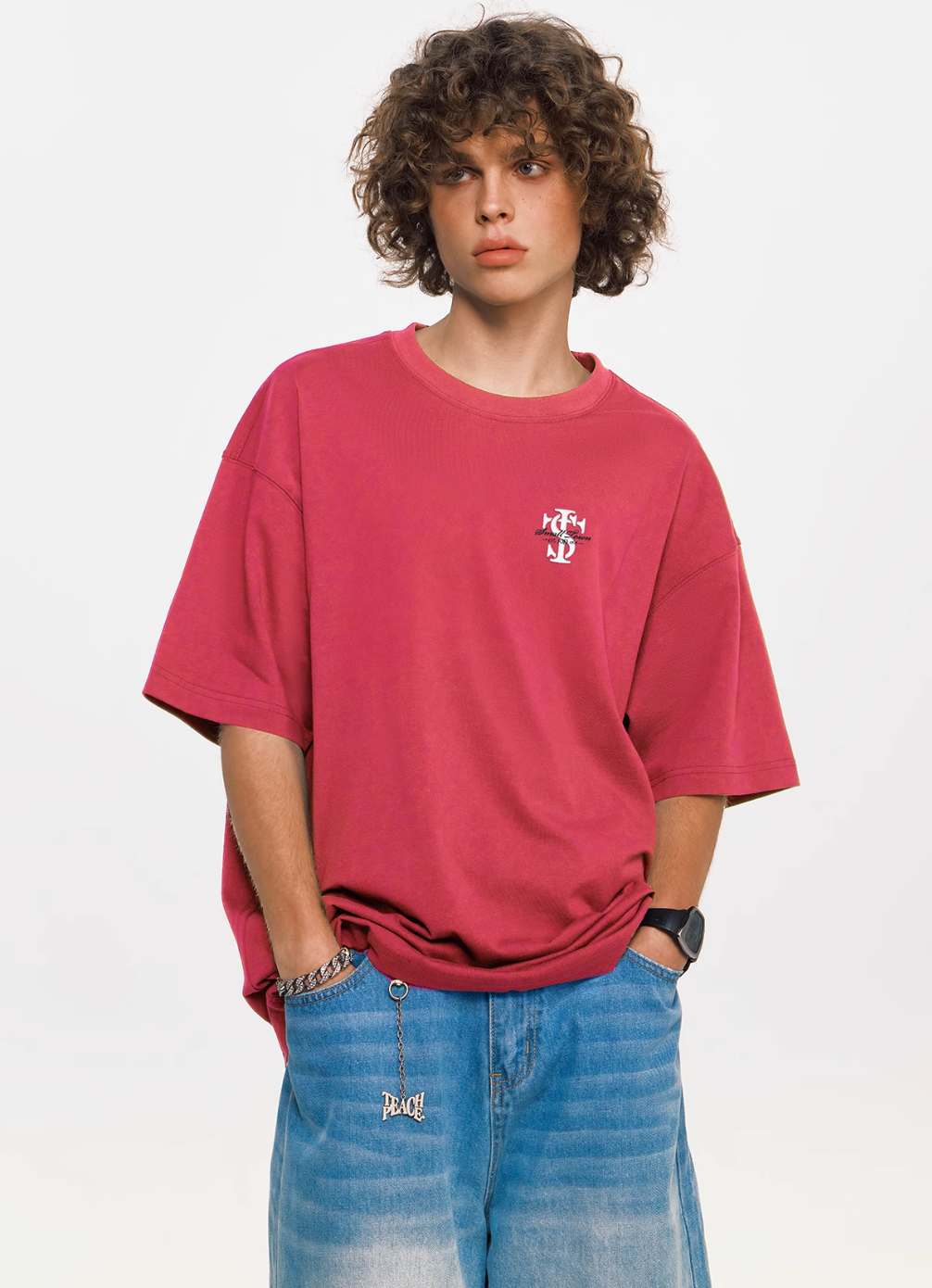 Small Town Kid 3D Embroidered Logo Letter Tee | Face 3 Face